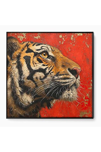 Luxcanva Tablou Canvas Imperiu in Dungi 120x120 cm cu Rama Negru Imperiu in D...