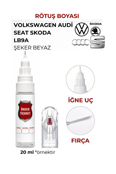 Volkswagen Audi Seat Skoda LB9A Şeker Beyazı Rötuş Boyası Golf Polo Q3 Leon İbiza Octavia Superb