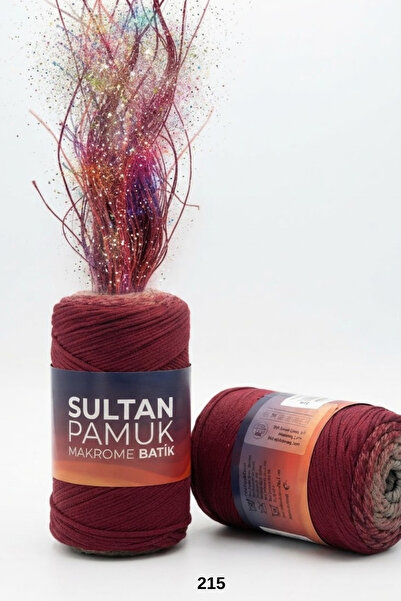hobi dünyası evim 1 Piece Sultan Cotton Macrame Batik Hand Knitting Thread 25...