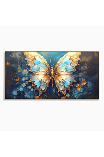 Luxcanva Tablou Canvas Magie Translucida 120x60 cm cu Rama Auriu Magie Transl...