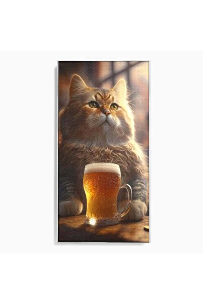 Luxcanva Tablou Canvas Gingasie la Halba 70x140 cm cu Rama Argintiu Gingasie ...