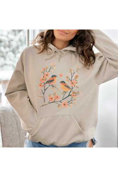 classy moda Unisex Beige Oversize Hooded Sweatshirt with Kangaroo Pocket, 3 T...