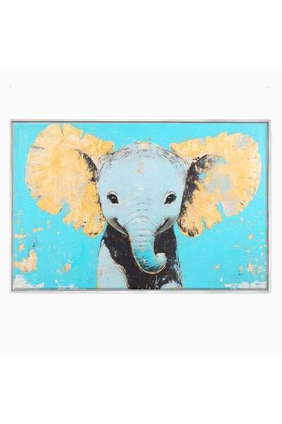 Luxcanva Tablou Canvas Bucurie Pastelata 100x70 cm cu Rama Argintiu Bucurie P...