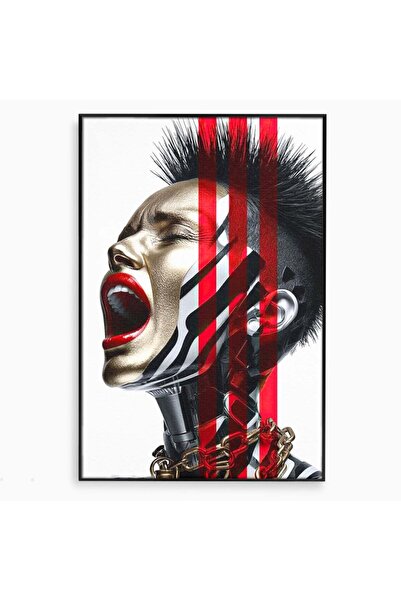 Luxcanva Tablou Canvas Puterea Libertatii 70x100 cm cu Rama Negru Puterea Lib...