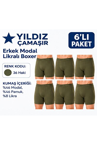 Yıldız Çamaşır Boxeri din Modal Lycra pentru bărbați (36-37-38-39-40-41-42) -...