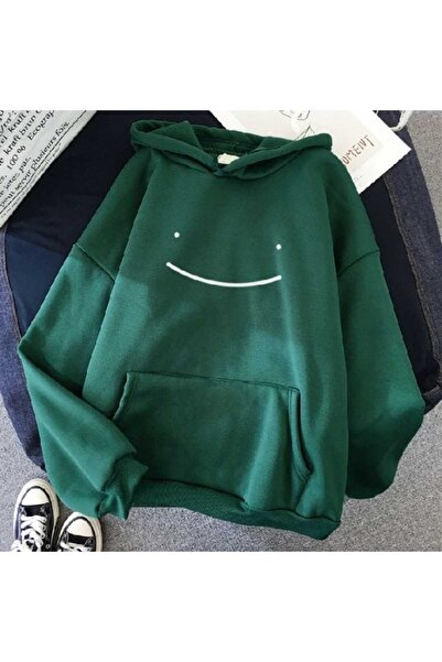 ZEMLİYA Modexa Unisex Hoody Green Drop Shoulder Oversize Hooded Casual Sweats...