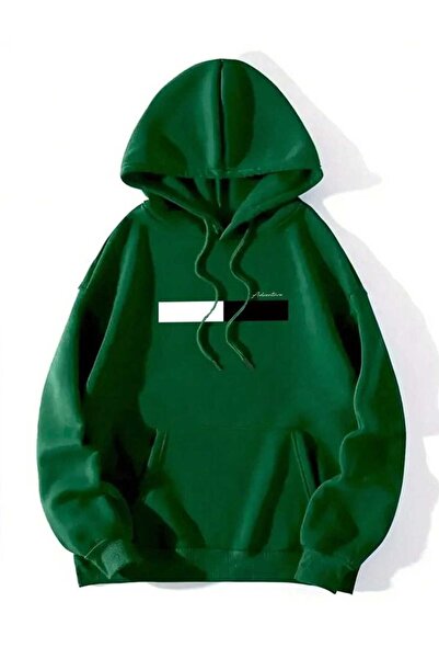 classy moda Unisex Πράσινο Φούτερ με Κουκούλα, Υπερμεγέθη, με Τσέπη Καγκουρό ...