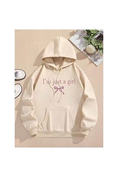 ZEMLİYA Modexa Unisex Hoody Beige Hooded Oversize Sweatshirt Comfortable Fit ...