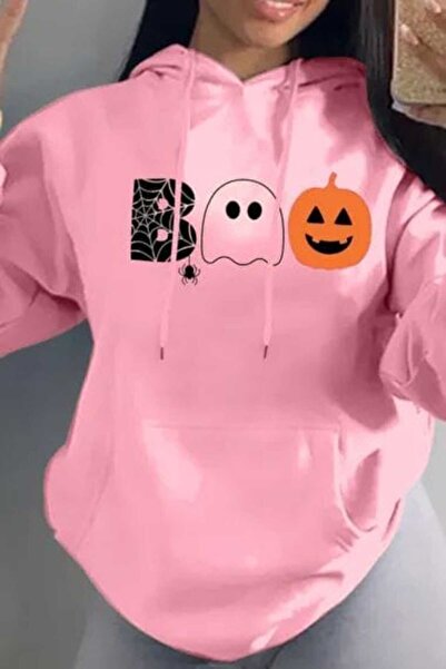 classy moda Unisex Pink Hooded Oversize Sweatshirt Comfortable Fit Cotton wit...