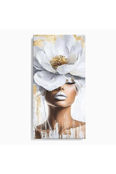 Luxcanva Tablou Canvas Albul Etern 70x140 cm pe Sasiu Lemn Albul Etern Flori ...