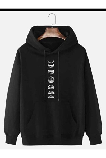 classy moda Unisex Black Casual Cut Hooded Sweatshirt with Inner Pockets, War...