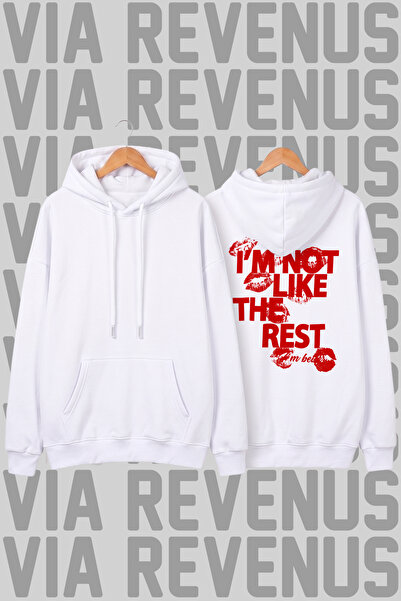 Vordevia Hanorac unisex cu glugă, imprimat cu textul „I'm Not Like The Rest”,...