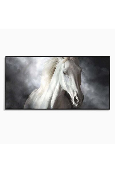 Luxcanva Tablou Canvas Galop deasupra Norilor 100x50 cm cu Rama Negru Galop d...