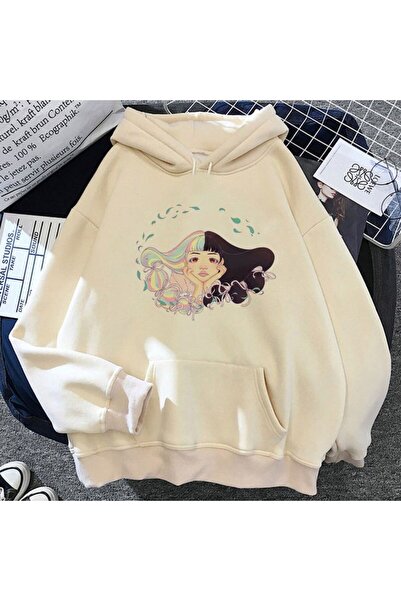 ZEMLİYA Modexa Unisex Hoody Beige Oversize Hooded Sweatshirt with Kangaroo Po...