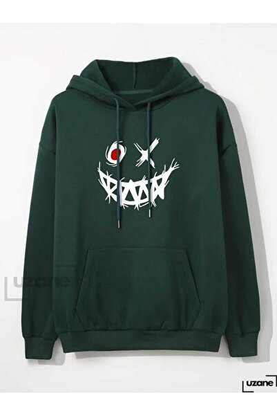 ZEMLİYA Modexa Unisex Hoody Green Hooded Oversize Sweatshirt Comfortable Fit ...