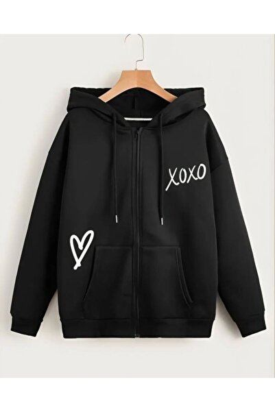 classy moda Unisex Black Oversize Hooded Sweatshirt with Kangaroo Pocket, 3 T...