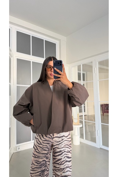 GAUS CO Kahve Kruvaze Astarlı Reglan Mont GAUS-01905