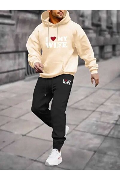classy moda Unisex Beige Loose Cut Hooded Sweatshirt with Inner Pockets Warm ...