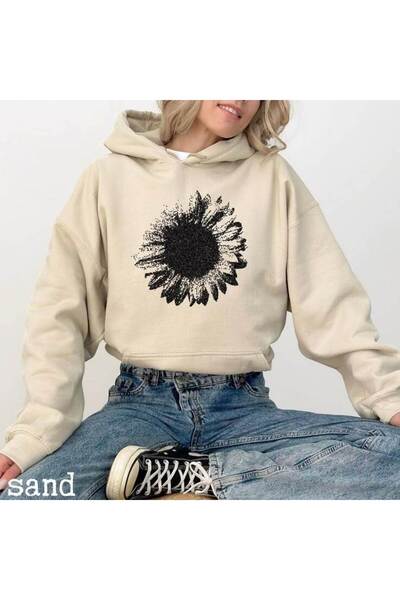 ZEMLİYA Modexa Unisex Hoody Beige Kangaroo Pocket Thick Fabric Oversize Hoode...