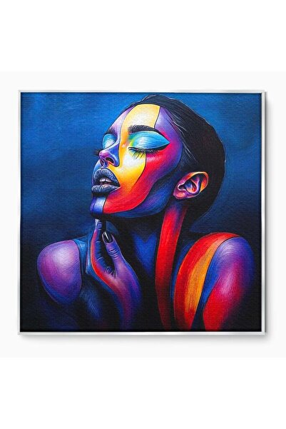 Luxcanva Tablou Canvas O Clipa de Liniste 140x140 cm cu Rama Argintiu O Clipa...