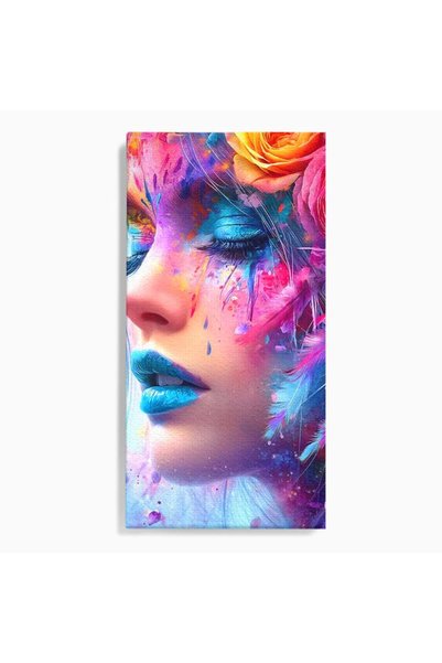 Luxcanva Tablou Canvas Fantezie Florala 50x100 cm pe Sasiu Lemn Fantezie Flor...