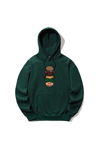 ZEMLİYA Modexa Unisex Hoody Green Hooded Oversize Sweatshirt Comfortable Fit ...