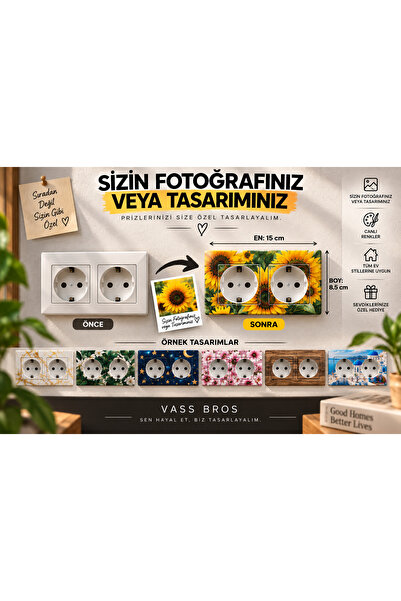 Vass Bros Kişiye Özel Dekoratif Elektrik Anahtarı, Priz ve Kapı Zili – Fotoğraf, İsim ve Özel Tasarım
