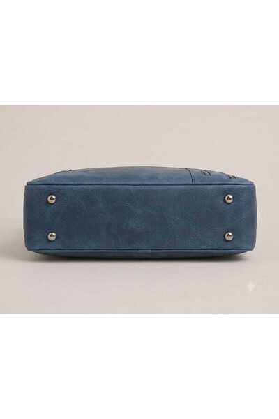 Latife Genuine Crazy Leather Handmade Laptop and Briefcase Bag - Calfskin Special Design - 15 Inches