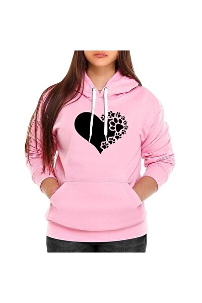 ZEMLİYA Modexa Unisex Hoody Pink 3 Thread Threaded Oversize Hooded Sweatshirt...