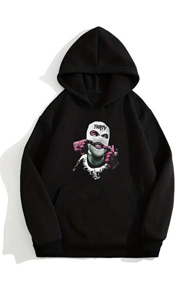 classy moda Unisex Black Casual Cut Hooded Sweatshirt with Inner Pockets, War...