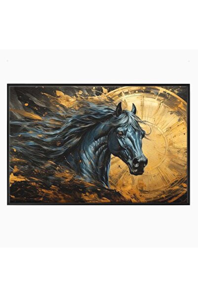 Luxcanva Tablou Canvas In Vortexul Timpului 100x70 cm cu Rama Negru In Vortex...