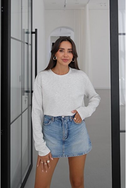 Havoş Karmelanj Tinta Bisiklet Yaka İnce Sweatshirt