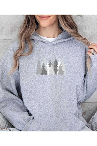 classy moda Unisex Gray Low Shoulder Oversize Hooded Casual Sweatshirt with K...