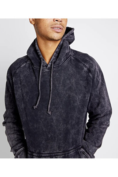 classy moda Unisex Anthracite Vintage Effect Washed 3 Thread Hooded Sweatshir...