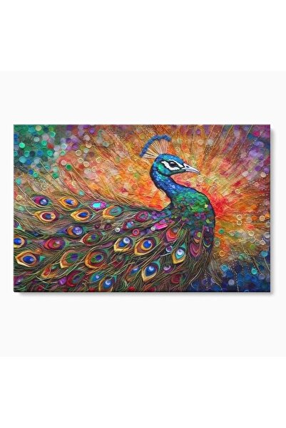 Luxcanva Tablou Canvas Valsul Culorilor 70x50 cm pe Sasiu Lemn Valsul Culoril...