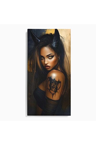 Luxcanva Tablou Canvas Inger Intunecat 50x100 cm pe Sasiu Lemn Inger Intuneca...