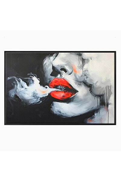 Luxcanva Tablou Canvas Arome Interzise 100x70 cm cu Rama Negru Arome Interzis...