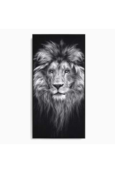 Luxcanva Tablou Canvas Regele Intunericului 70x140 cm cu Rama Negru Regele In...