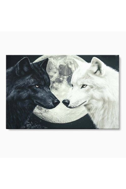 Luxcanva Tablou Canvas Uniune sub Luna 100x70 cm pe Sasiu Lemn Uniune sub Lun...