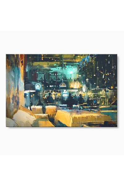 Luxcanva Tablou Canvas Cina in Orasul Vechi 150x100 cm pe Sasiu Lemn Cina in ...