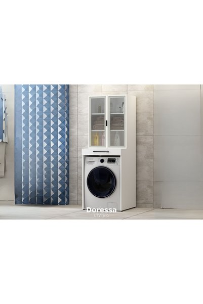Doressa Living Yen 2 Kapaklı Çamaşır Makinesi Dolabı