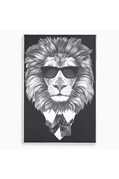 Luxcanva Tablou Canvas Regele cu Stil 50x70 cm cu Rama Argintiu Regele cu Sti...