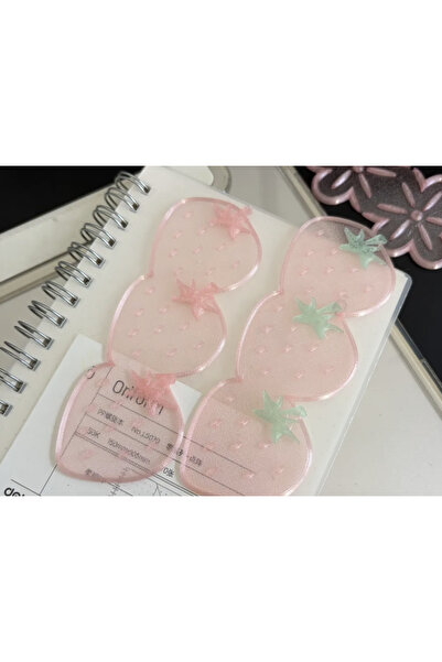 Eilo Organza Fabric Effect Strawberry Shaped Bookmark - 1 Piece