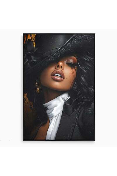 Luxcanva Tablou Canvas Seductie in Frac 70x100 cm cu Rama Negru Seductie in F...