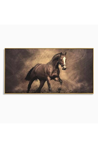 Luxcanva Tablou Canvas Invelis de Praf si Lumina 120x60 cm cu Rama Auriu Inve...