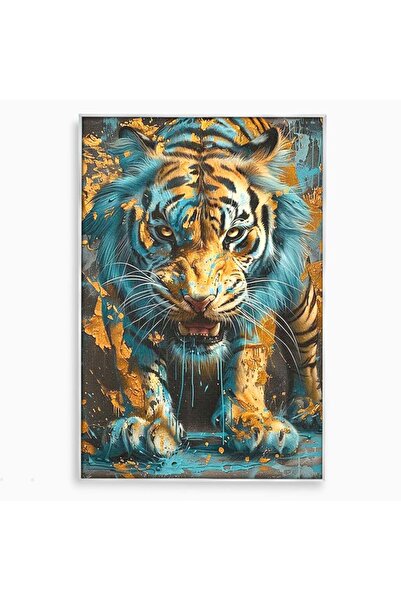 Luxcanva Tablou Canvas Infruntarea Destinului 70x100 cm cu Rama Argintiu Infr...