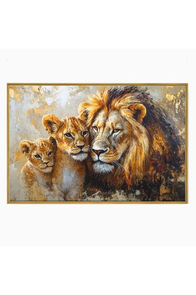 Luxcanva Tablou Canvas Mandria Regelui 70x50 cm cu Rama Auriu Mandria Regelui...