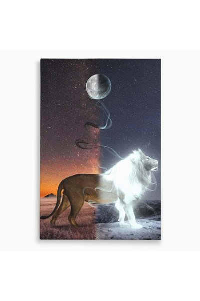 Luxcanva Tablou Canvas Chemarea Lunii 80x120 cm pe Sasiu Lemn Chemarea Lunii ...