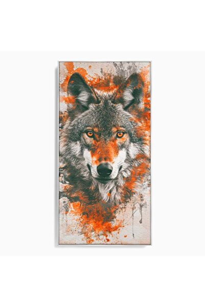 Luxcanva Tablou Canvas Focul Interior 60x120 cm cu Rama Argintiu Focul Interi...