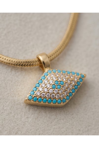 stainless steell Blue Series - Casual Gold Women's Necklace - 36L Steel - 45 +5 cm Extension - a Quality - Tarnish Resistant